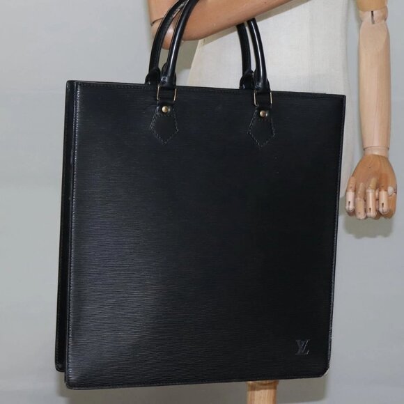 LOUIS VUITTON Epi Sac Plat Hand Bag Black - Picture 1 of 14